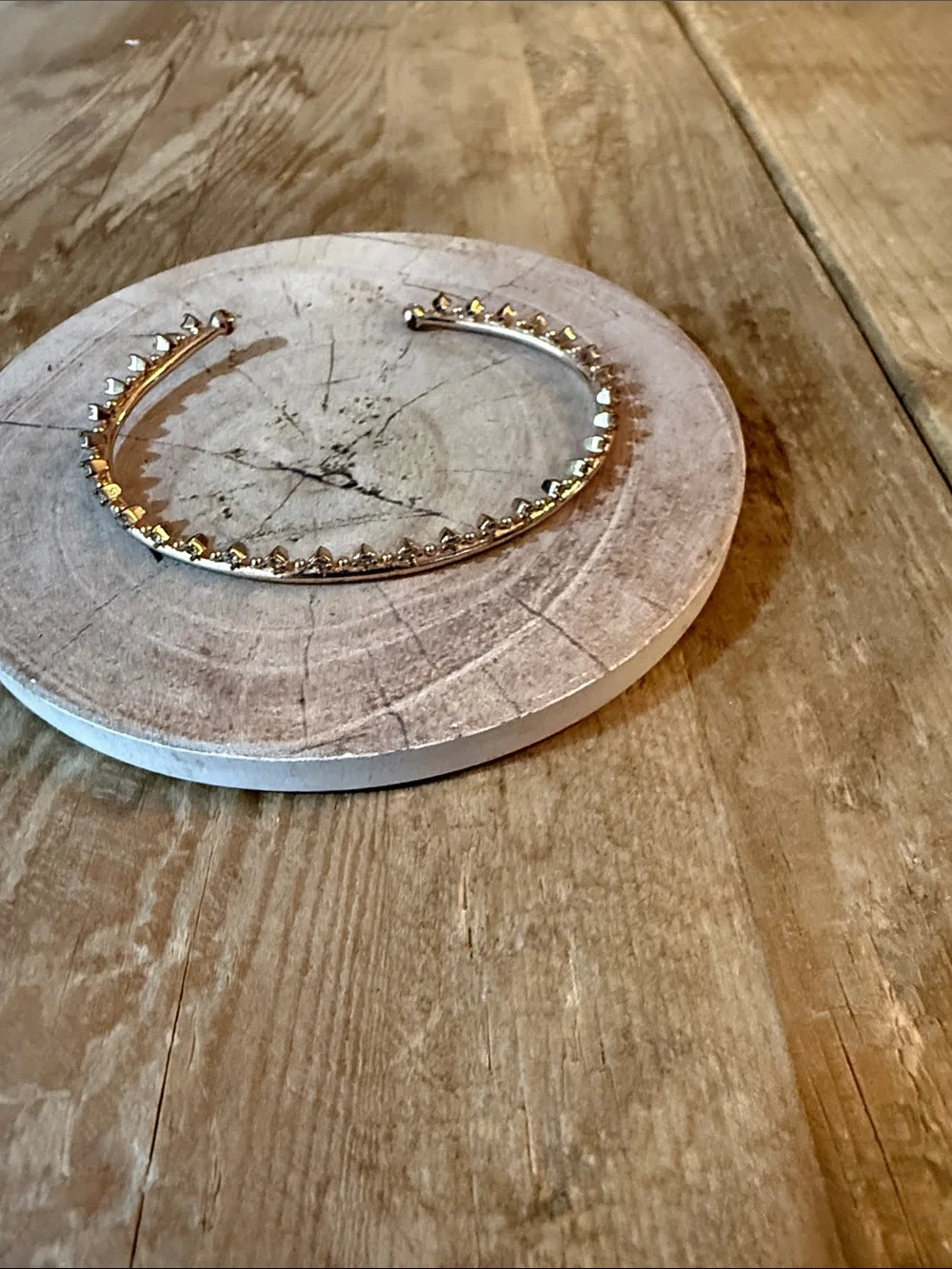 Kendra Scott Gold Crystal Spike Open Cuff Bracelet